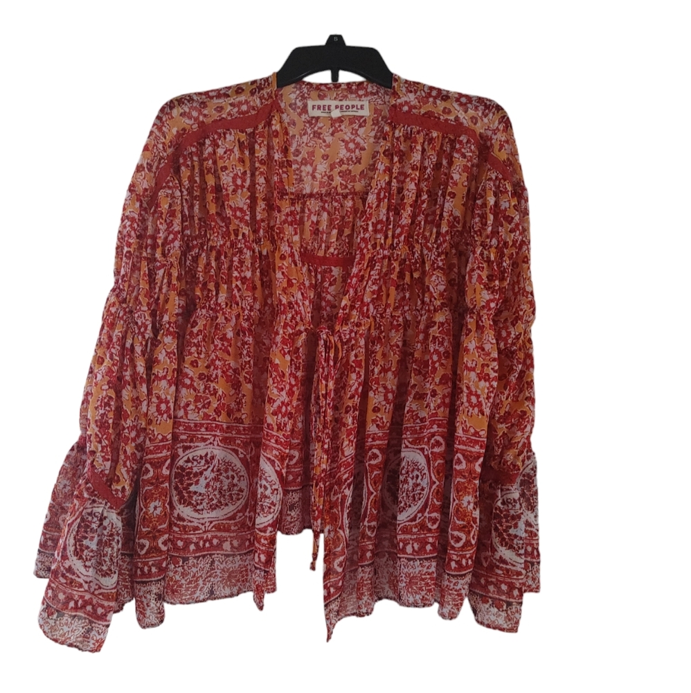 Free People Lorraine Tiered Kimono Top Size S - Picture 4 of 8